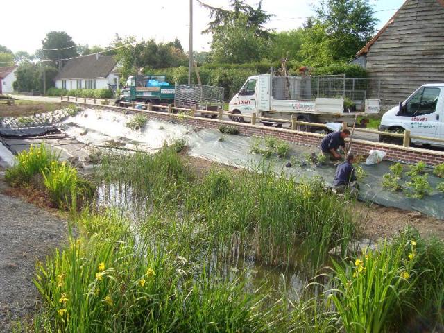 Réalisation de bassin - chantier  Lépine